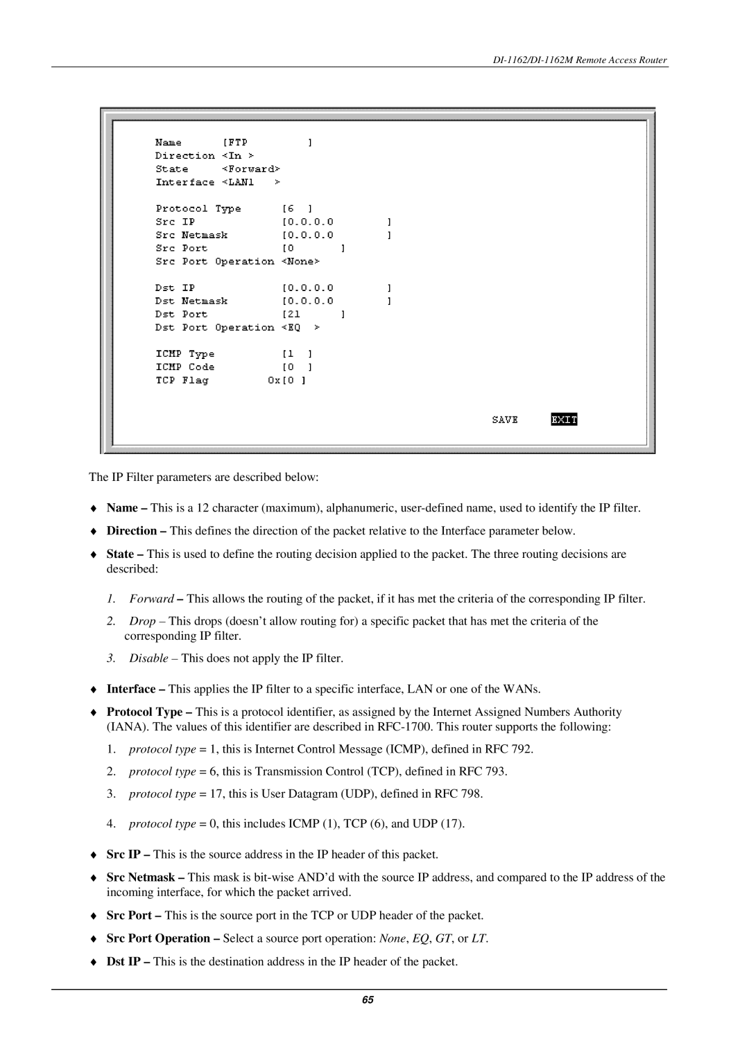 D-Link manual DI-1162/DI-1162M Remote Access Router 