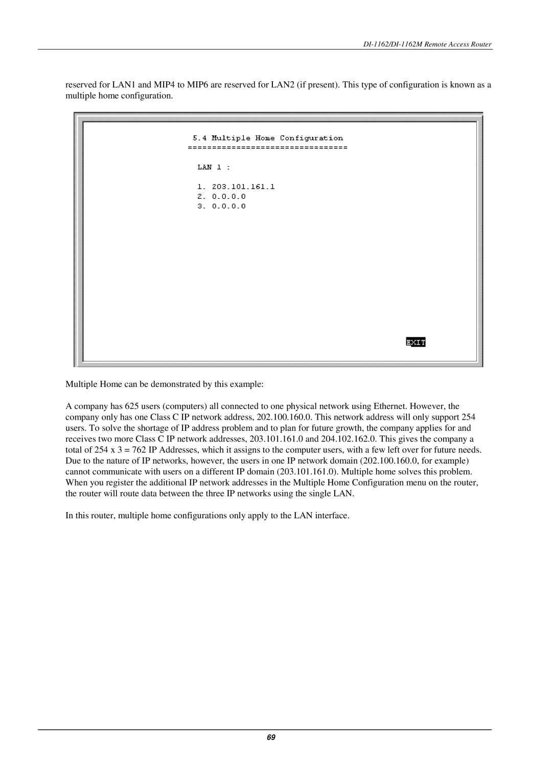 D-Link manual DI-1162/DI-1162M Remote Access Router 