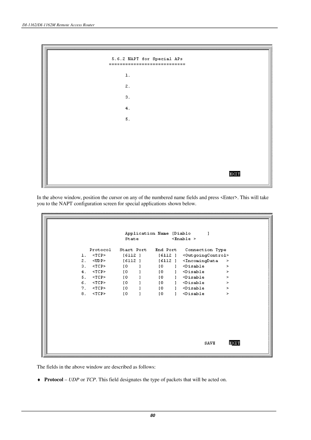 D-Link manual DI-1162/DI-1162M Remote Access Router 