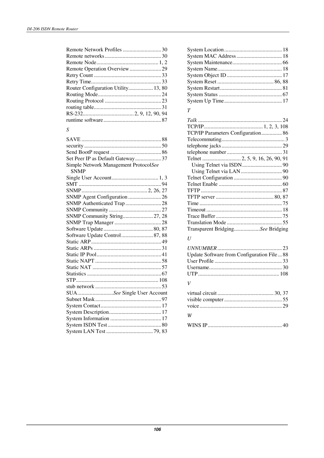 D-Link DI-206 manual Snmp 