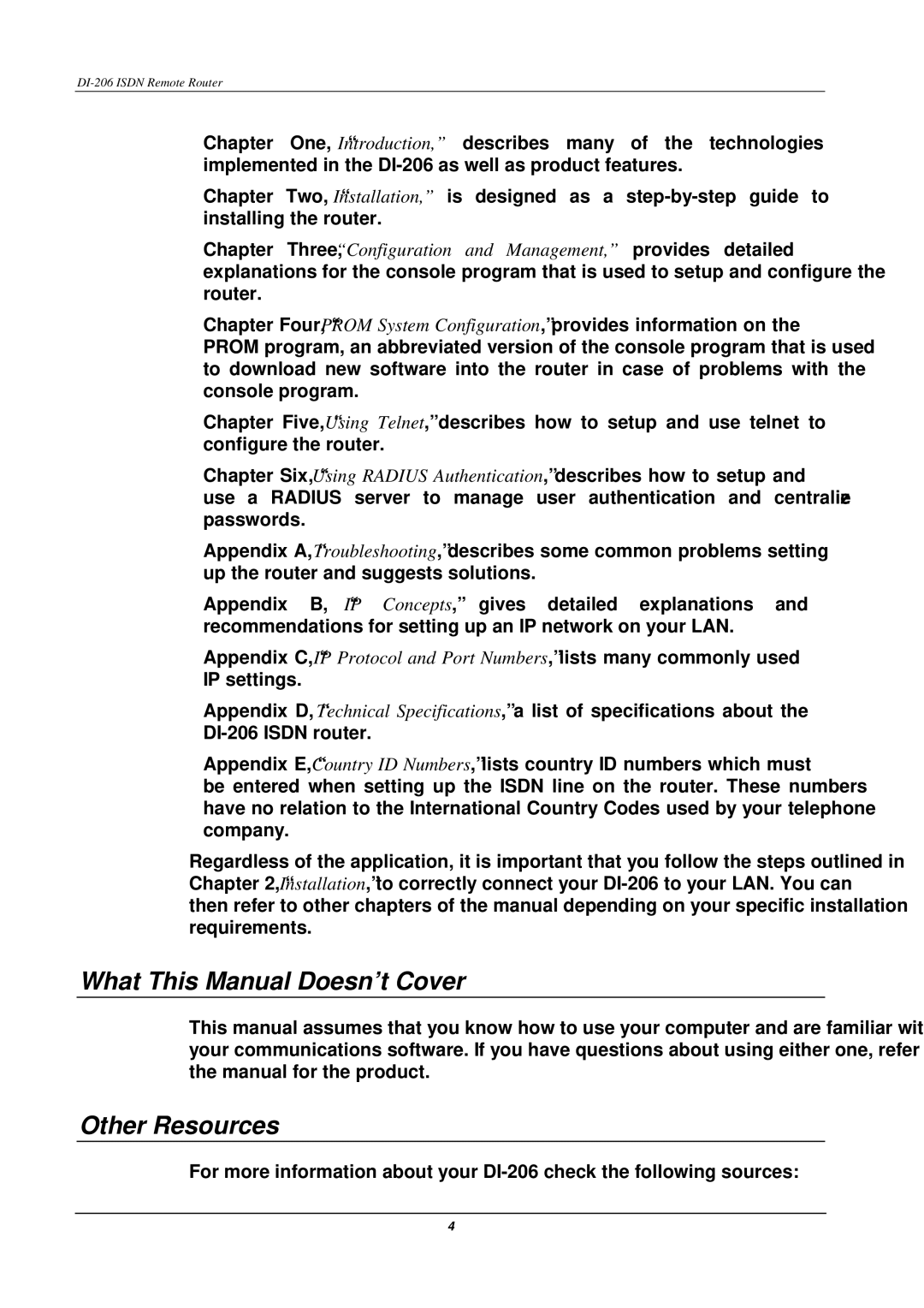 D-Link DI-206 manual What This Manual Doesn’t Cover, Other Resources 