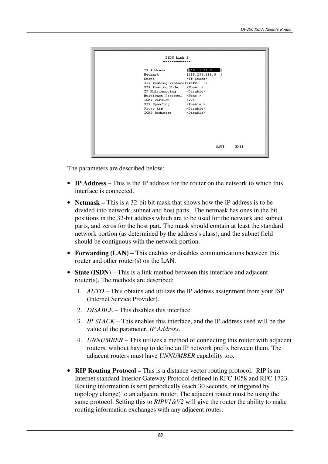 D-Link manual DI-206 Isdn Remote Router 