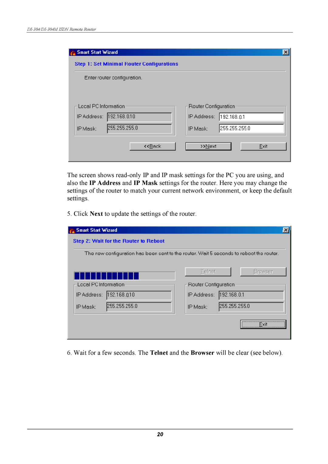 D-Link manual DI-304/DI-304M Isdn Remote Router 