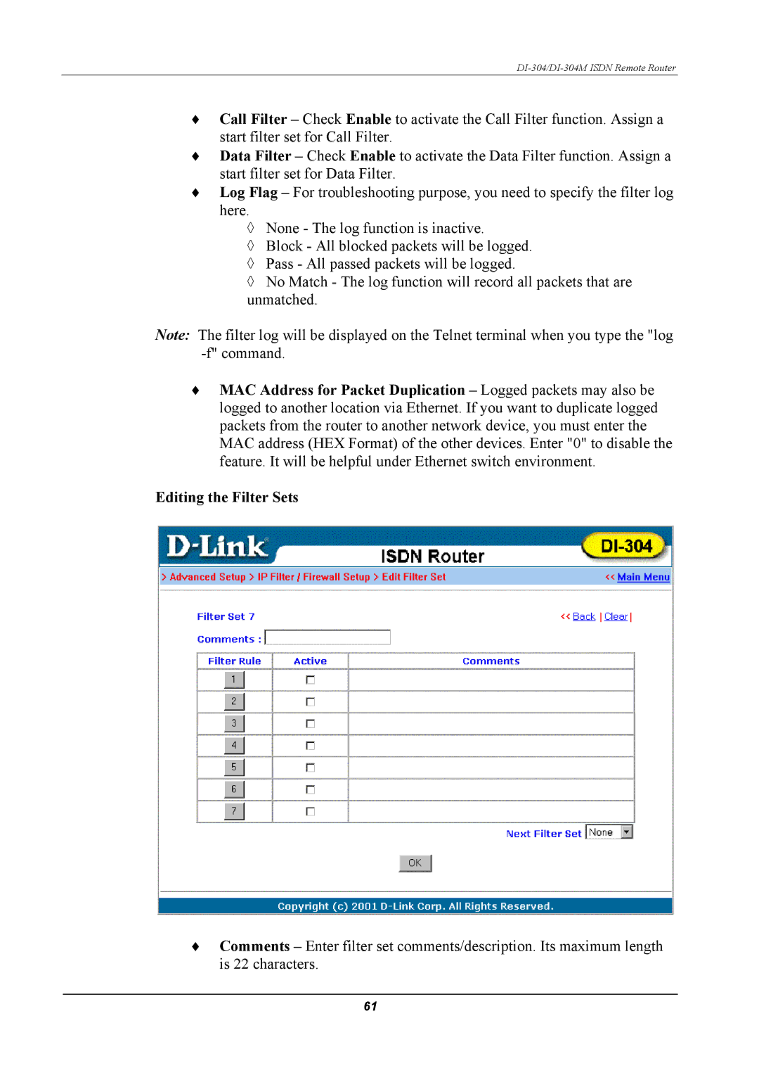 D-Link manual DI-304/DI-304M Isdn Remote Router 