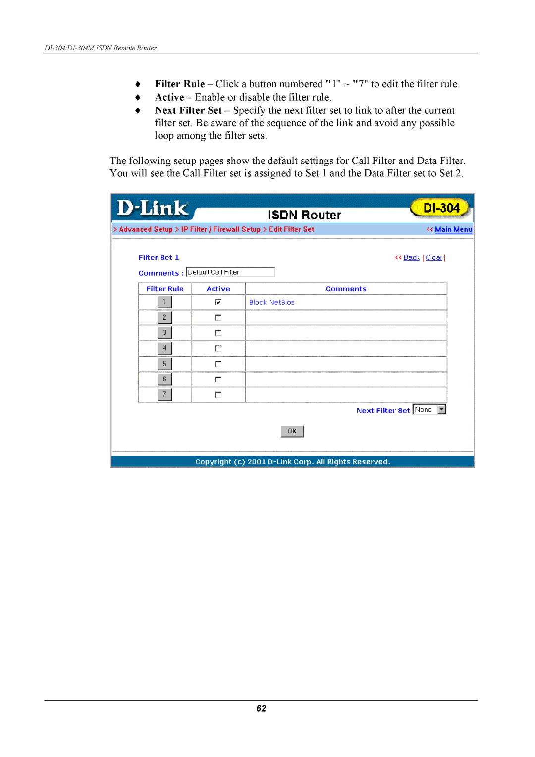 D-Link manual DI-304/DI-304M Isdn Remote Router 