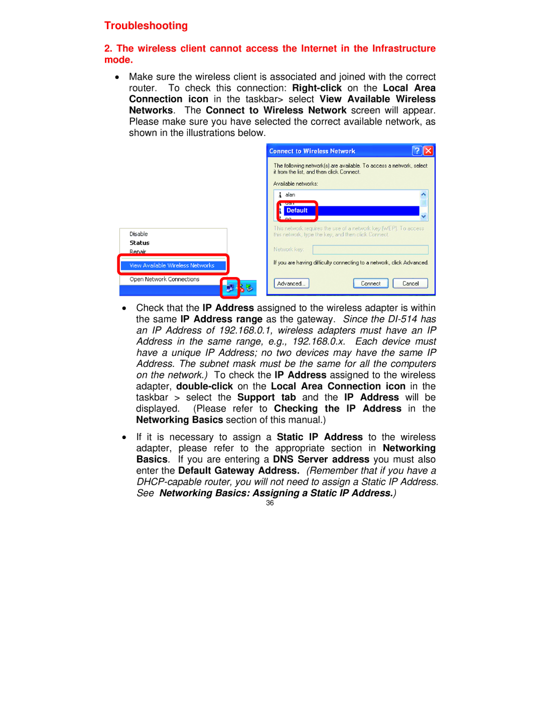 D-Link DI-514 manual Troubleshooting 