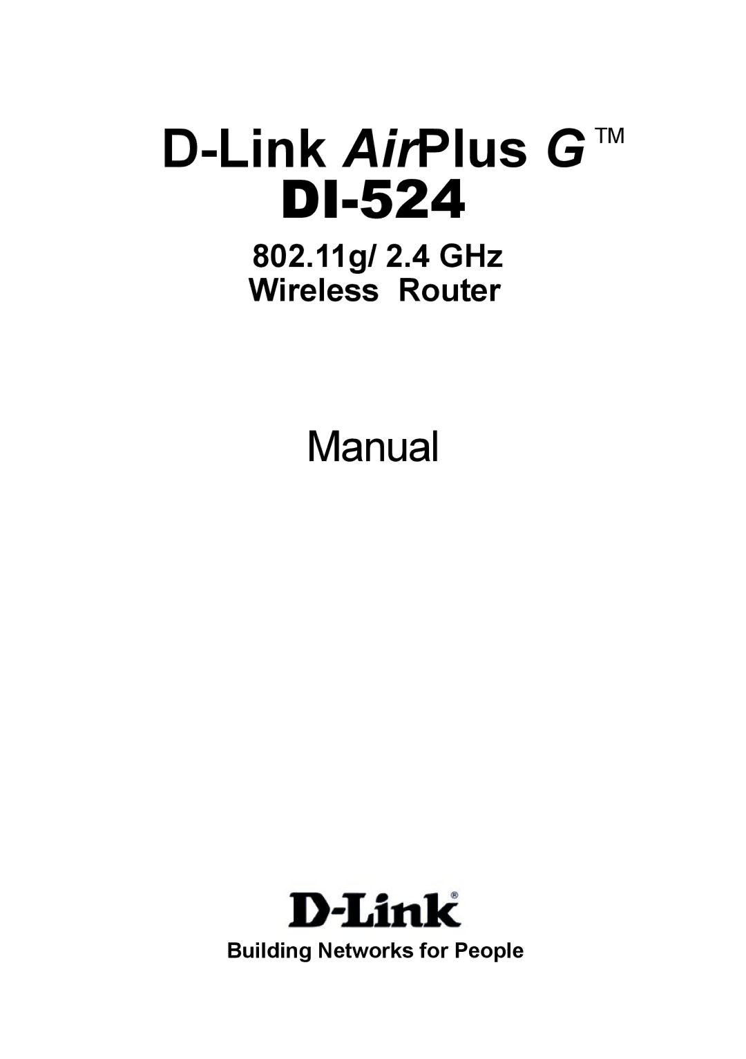 D-Link Di-524 manual Link AirPlus G TM DI-524 