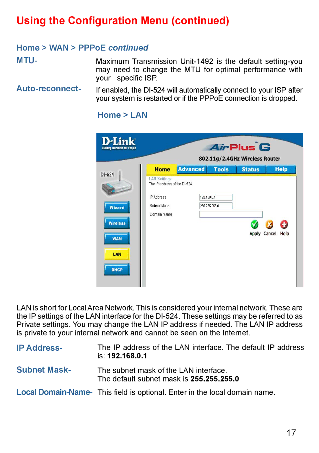 D-Link Di-524 manual 