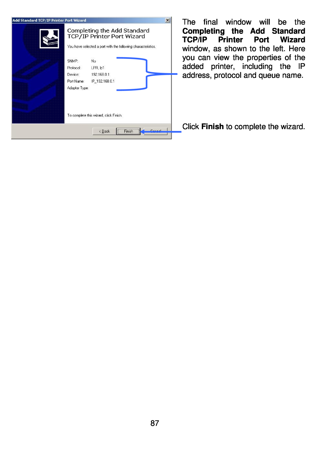 D-Link DI-524UP manual The final window will be the, Click Finish to complete the wizard 