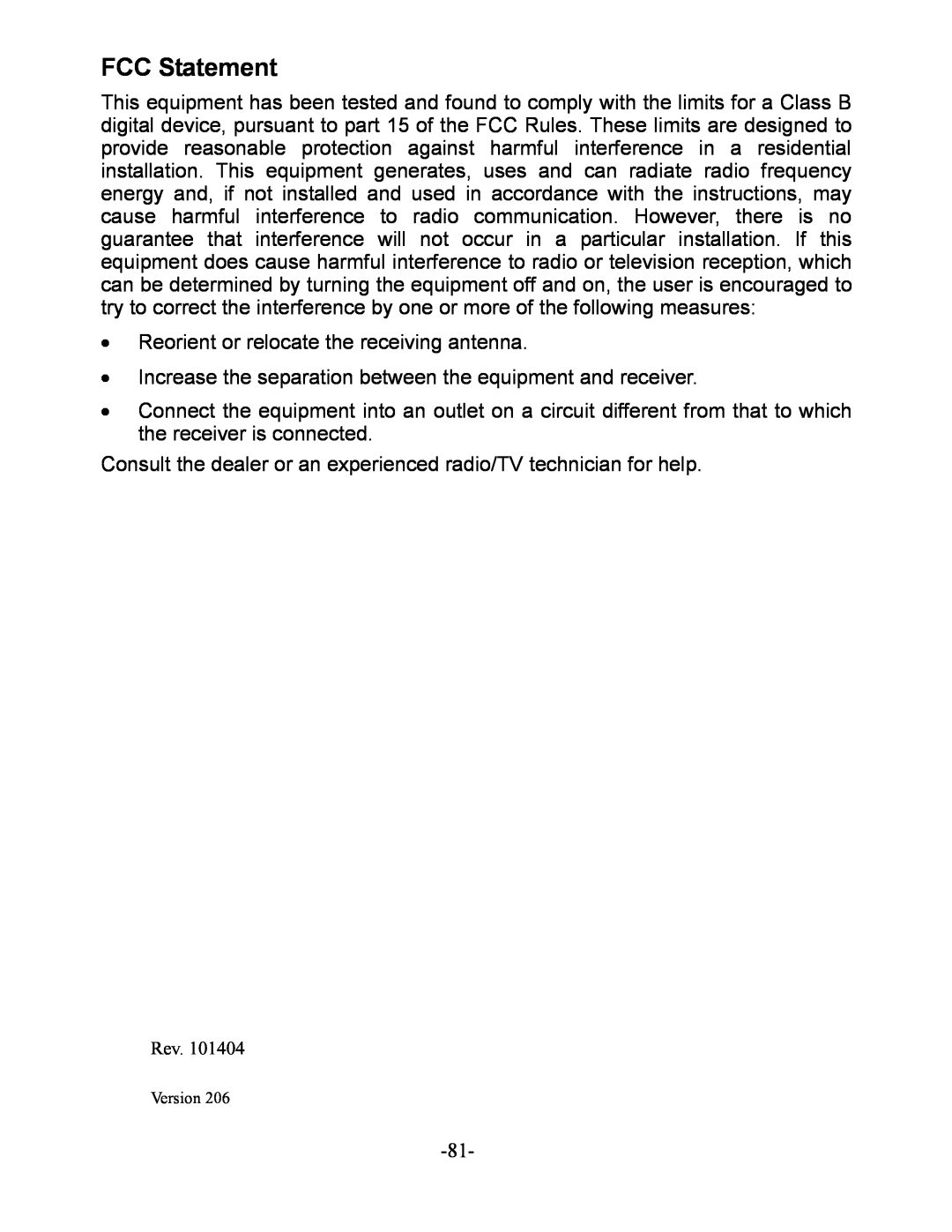 D-Link DI-604 manual FCC Statement 