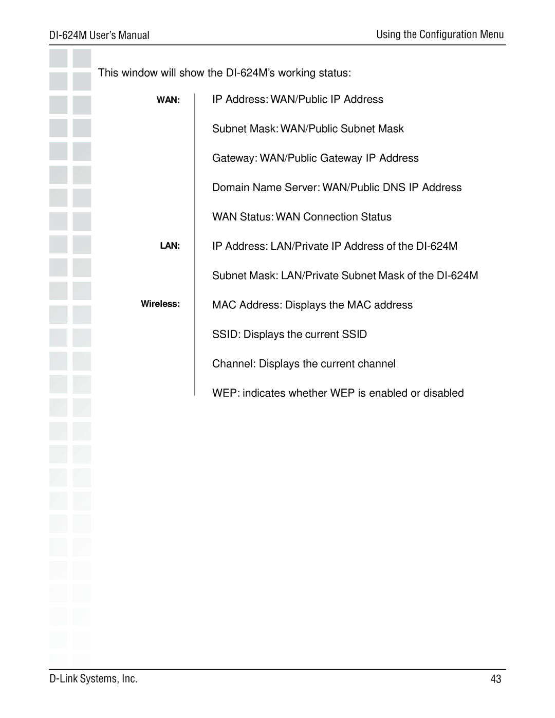 D-Link DI-624M manual Lan 