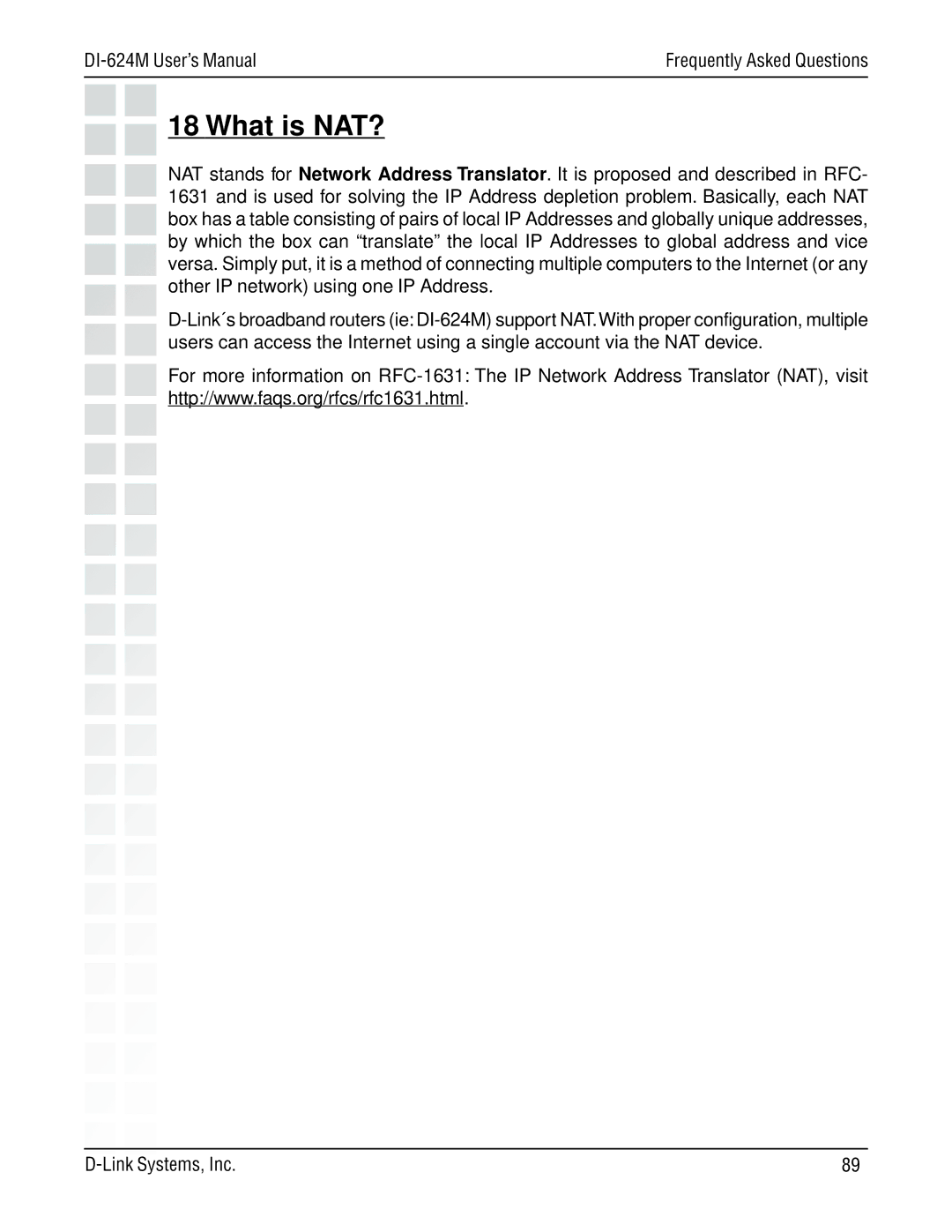 D-Link DI-624M manual What is NAT? 