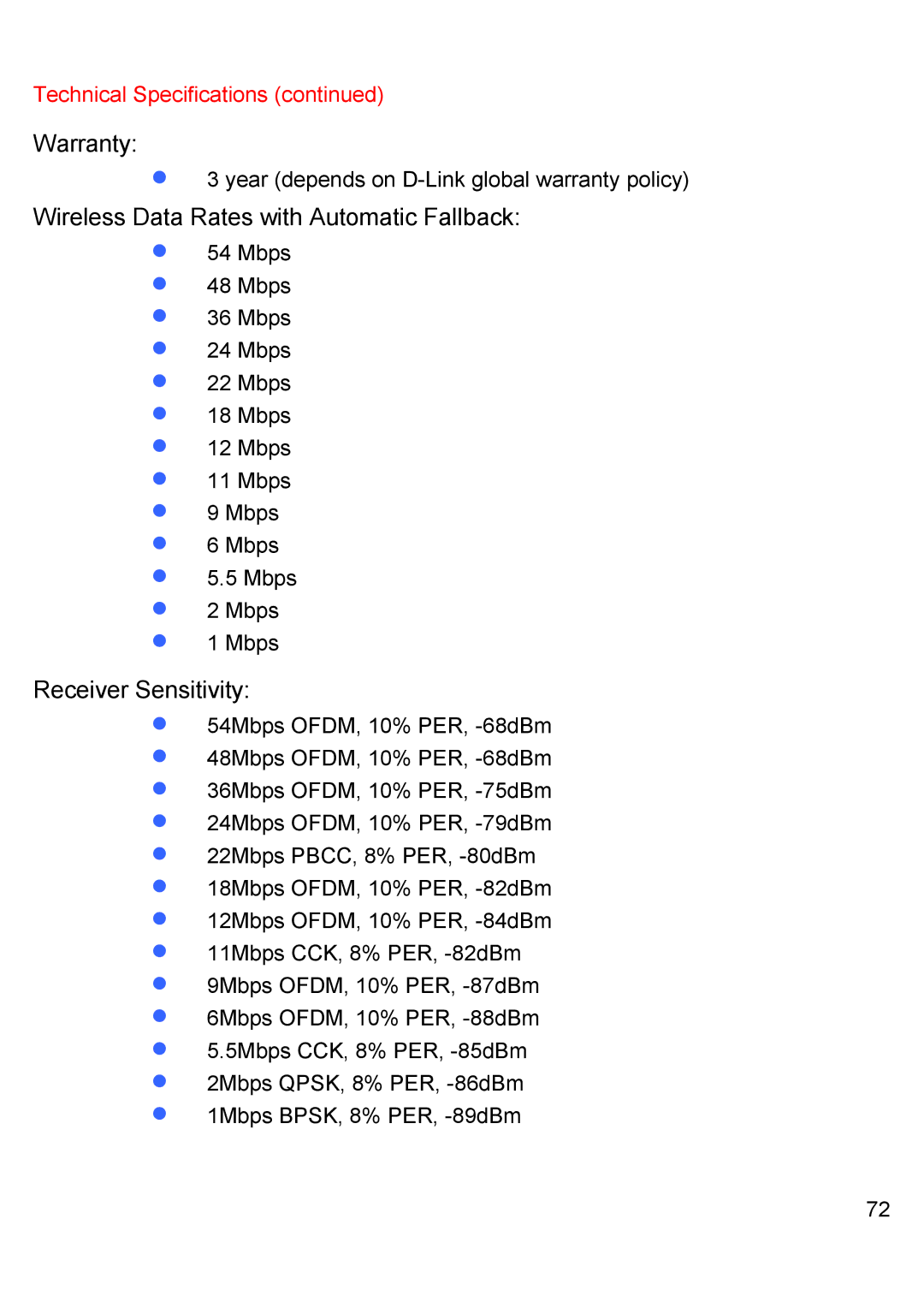 D-Link DI-624S manual Warranty 