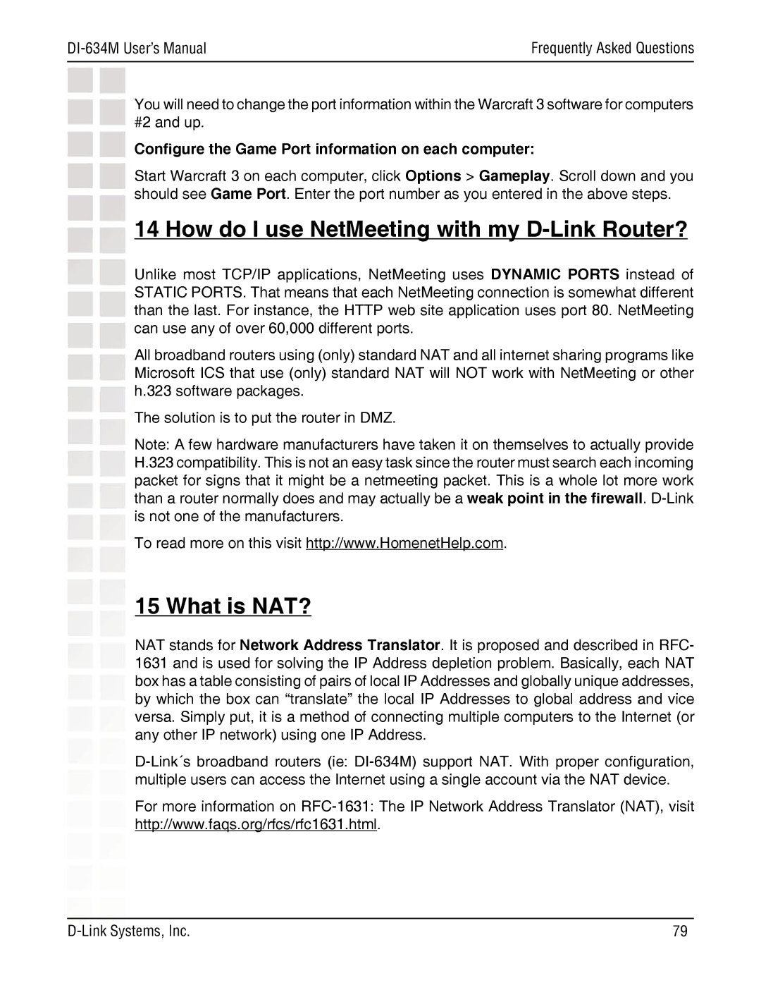 D-Link DI-634M manual How do I use NetMeeting with my D-Link Router?, What is NAT? 