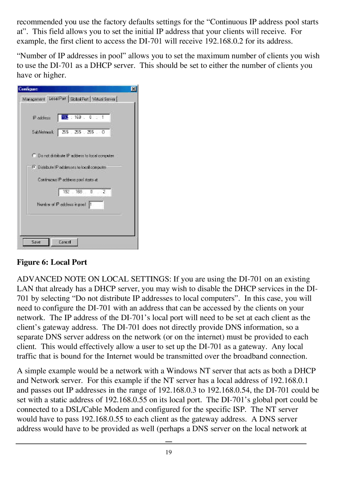 D-Link DI-701 manual Local Port 