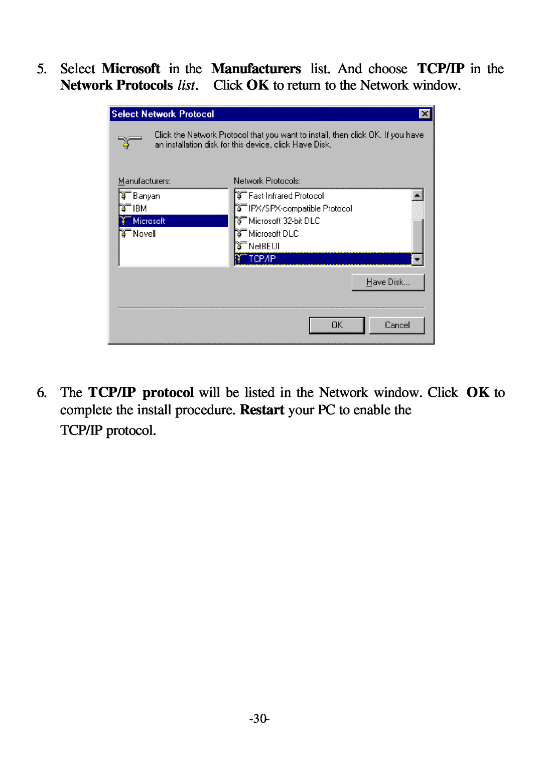 D-Link DI-704P user manual TCP/IP protocol 
