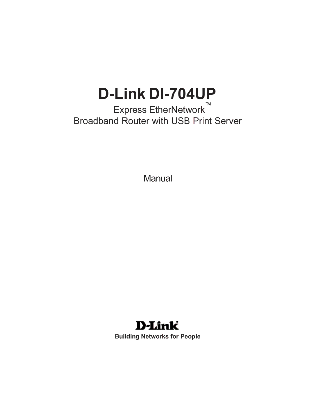 D-Link manual Link DI-704UP 