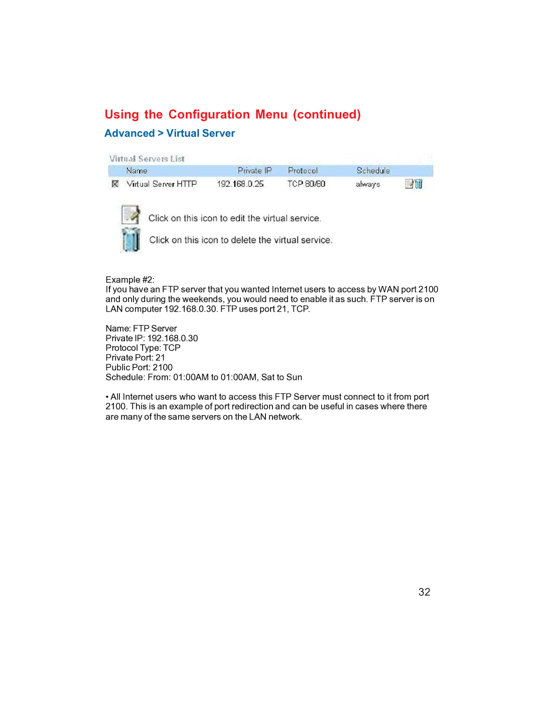 D-Link DI-704UP manual Using the Configuration Menu 