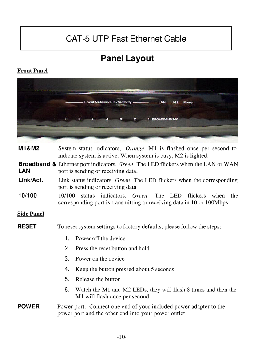 D-Link DI-707P user manual Panel Layout, Front Panel 