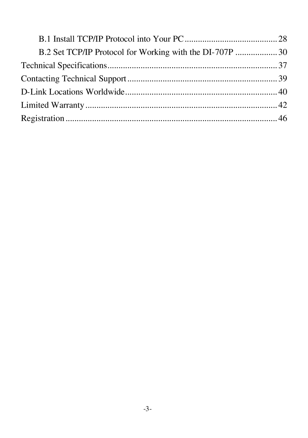 D-Link DI-707P user manual 