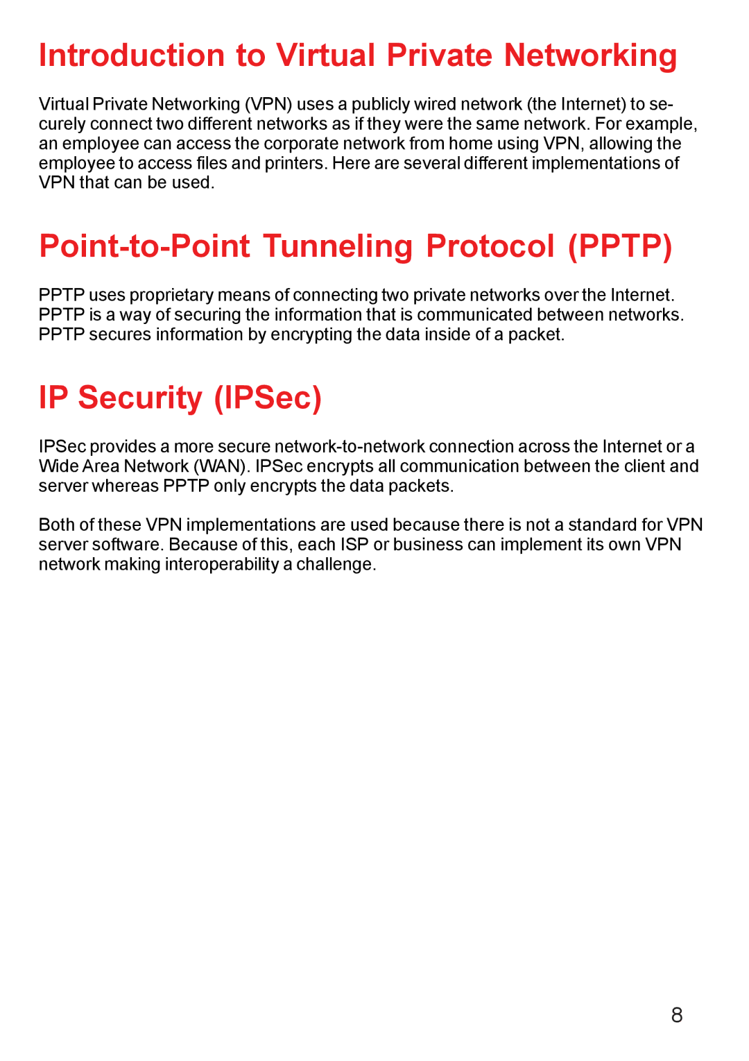 D-Link DI-707PD manual Introduction to Virtual Private Networking 