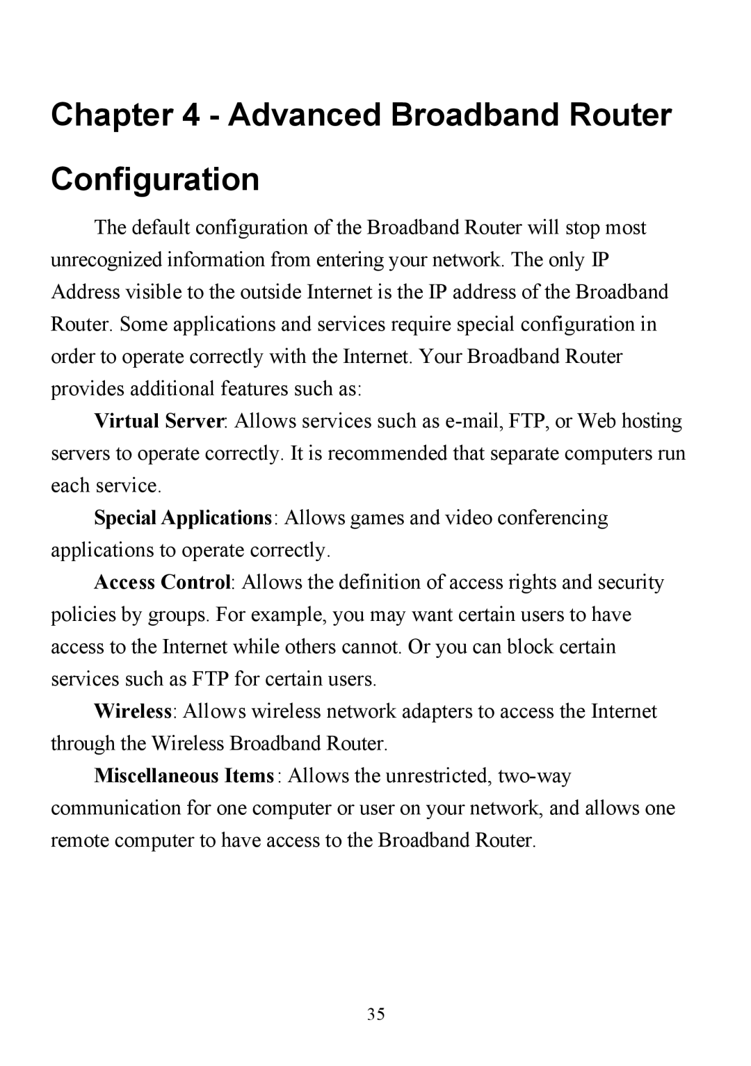 D-Link DI-713P manual Advanced Broadband Router Configuration 