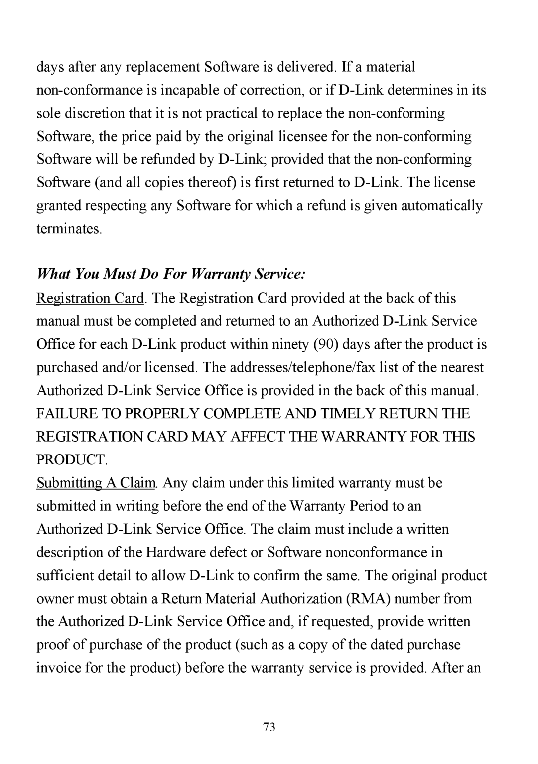 D-Link DI-713P manual What You Must Do For Warranty Service 