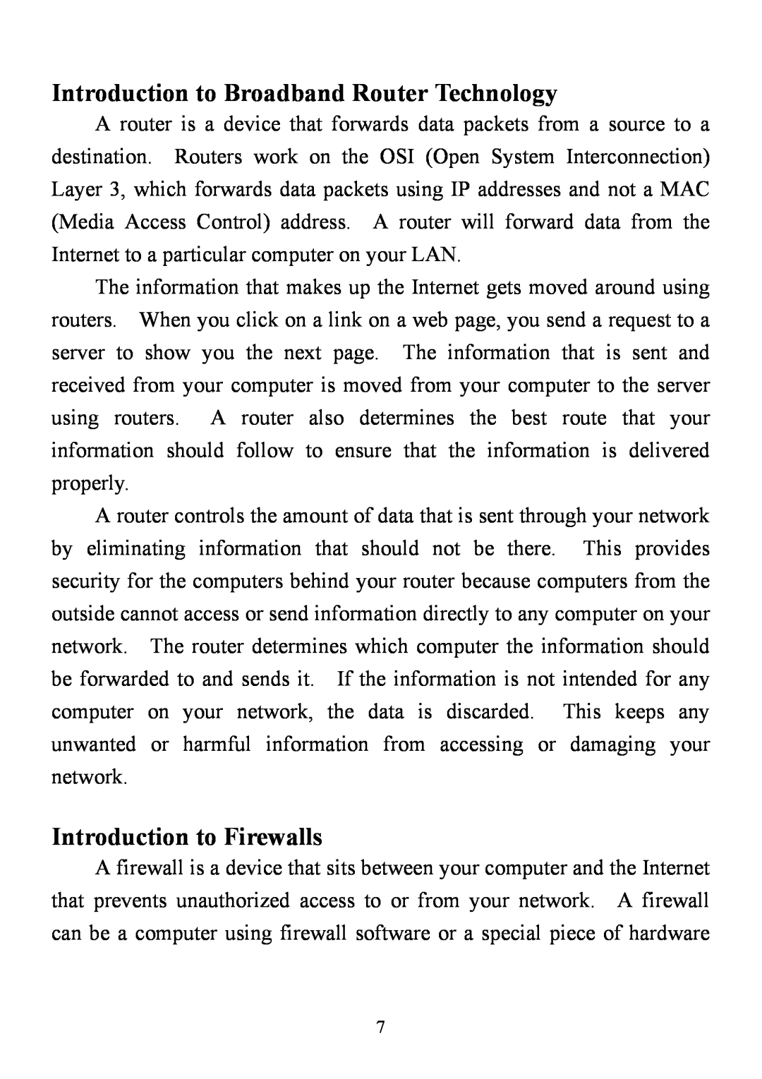 D-Link DI-714 user manual Introduction to Broadband Router Technology, Introduction to Firewalls 