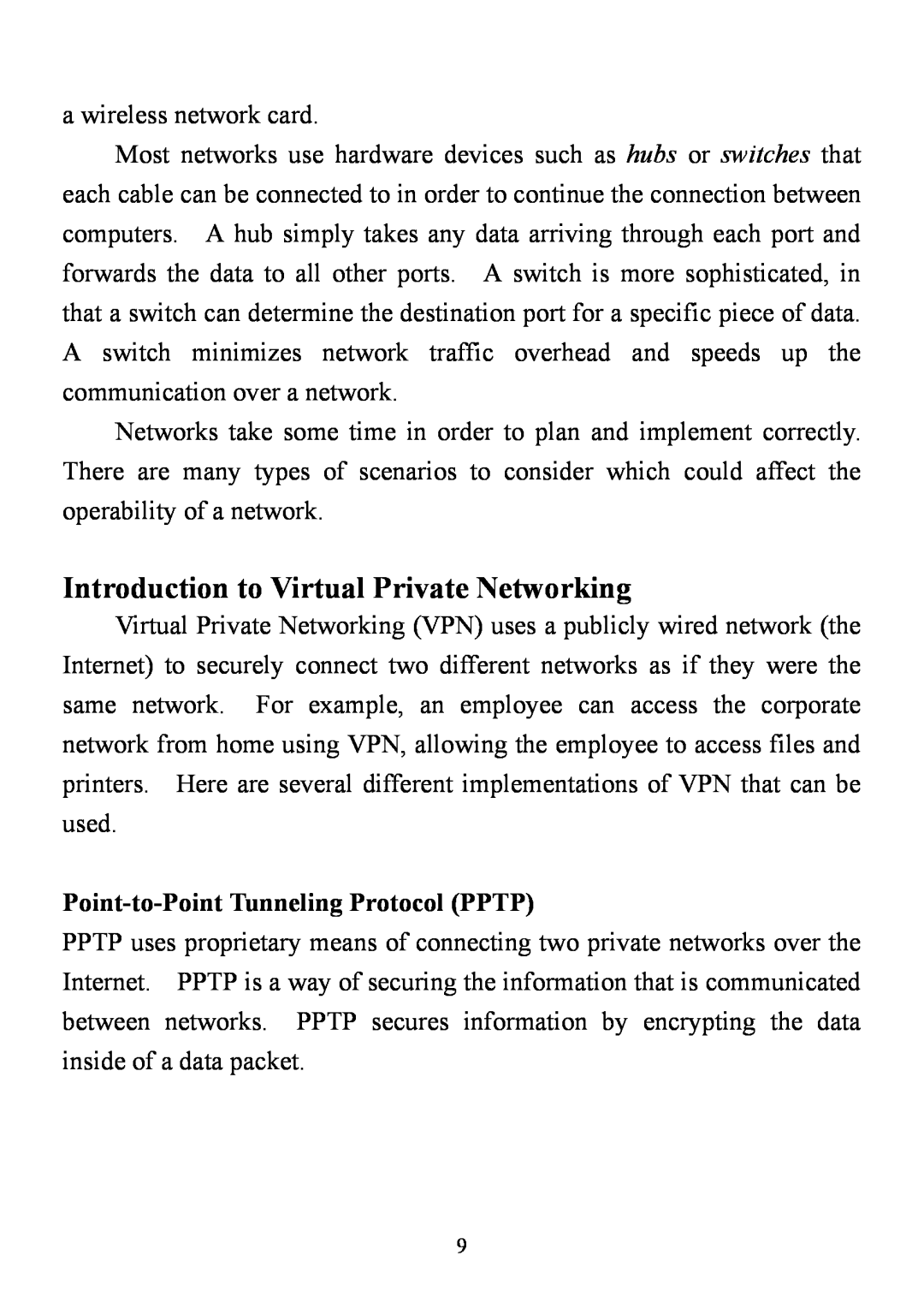 D-Link DI-714 user manual Introduction to Virtual Private Networking, Point-to-Point Tunneling Protocol PPTP 