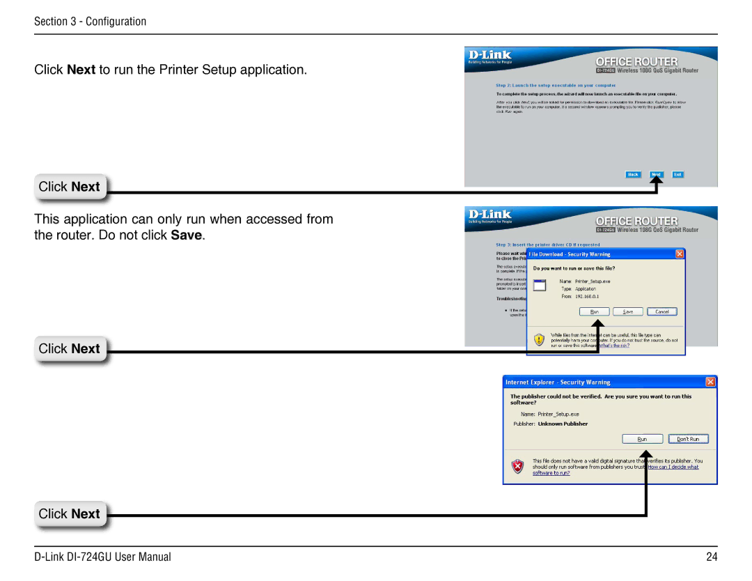 D-Link DI-724GU manual Conﬁguration 