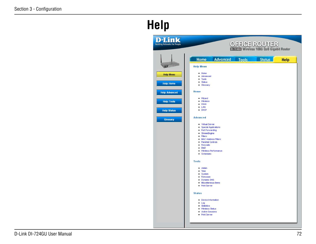 D-Link DI-724GU manual Help 