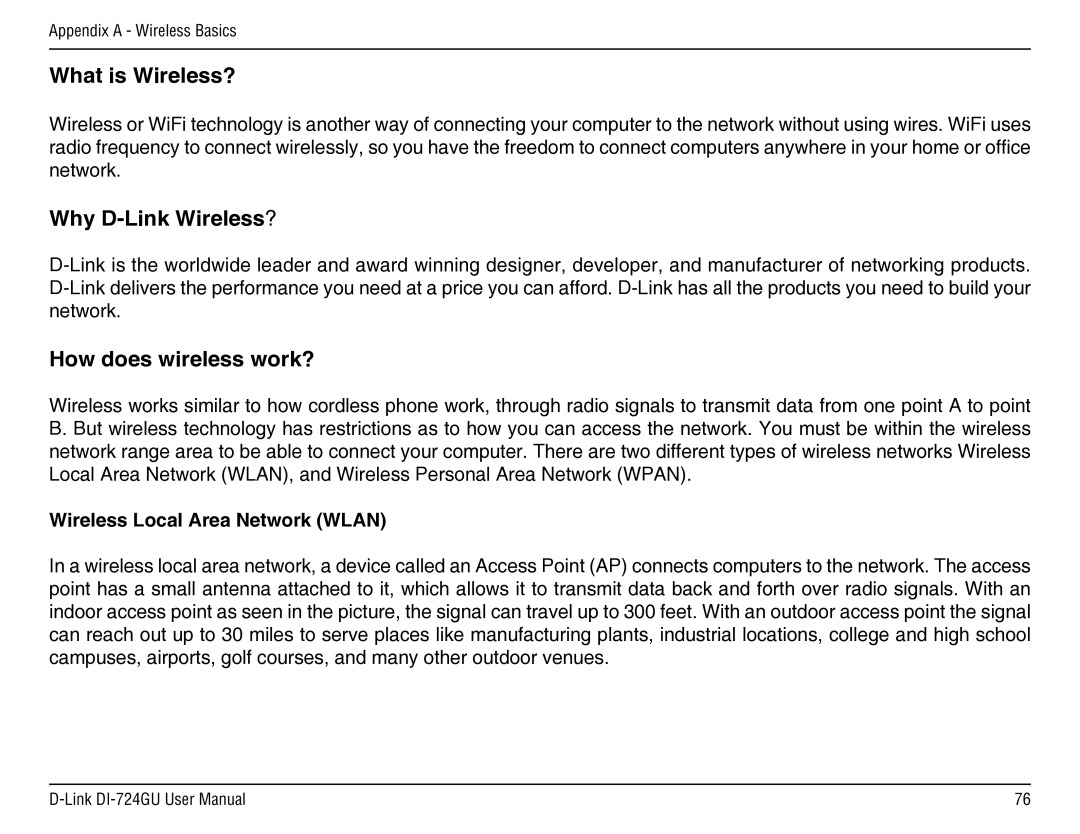 D-Link DI-724GU manual What is Wireless?, Wireless Local Area Network Wlan 