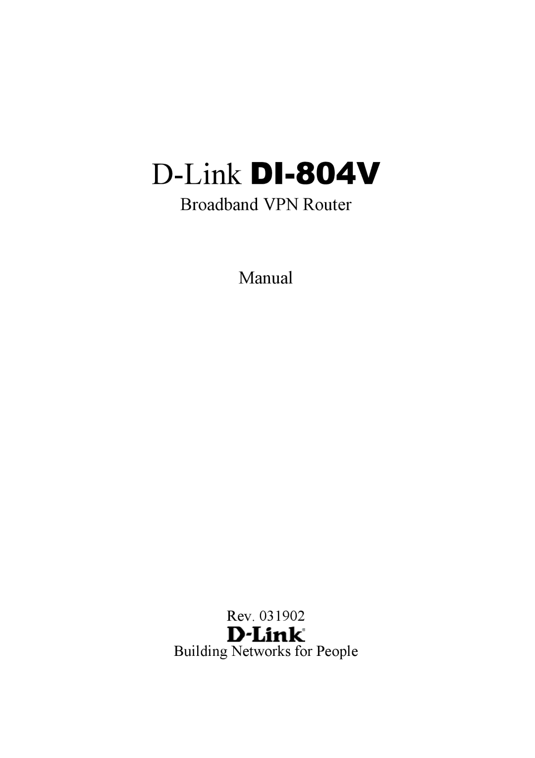 D-Link manual Link DI-804V 