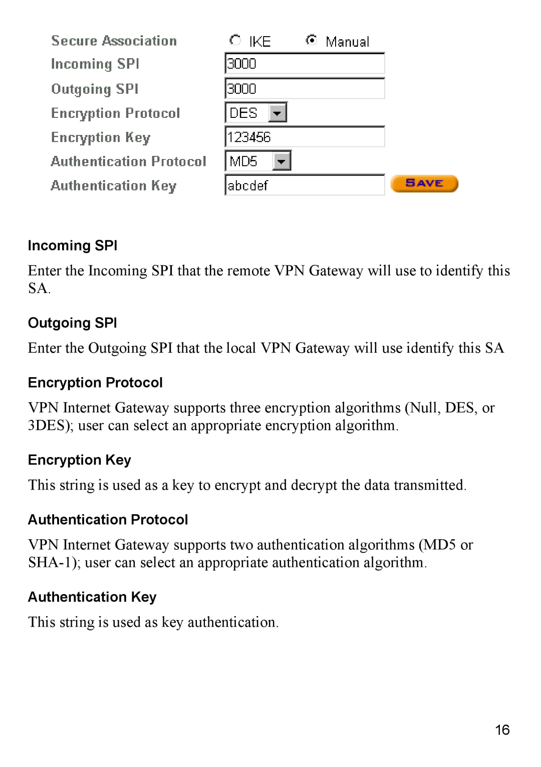 D-Link DI-804V manual This string is used as key authentication 