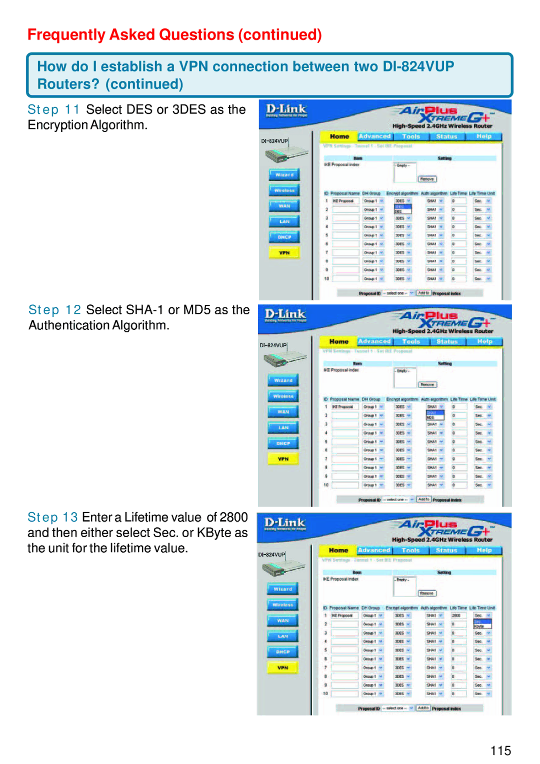 D-Link DI-824VUP manual Frequently Asked Questions 