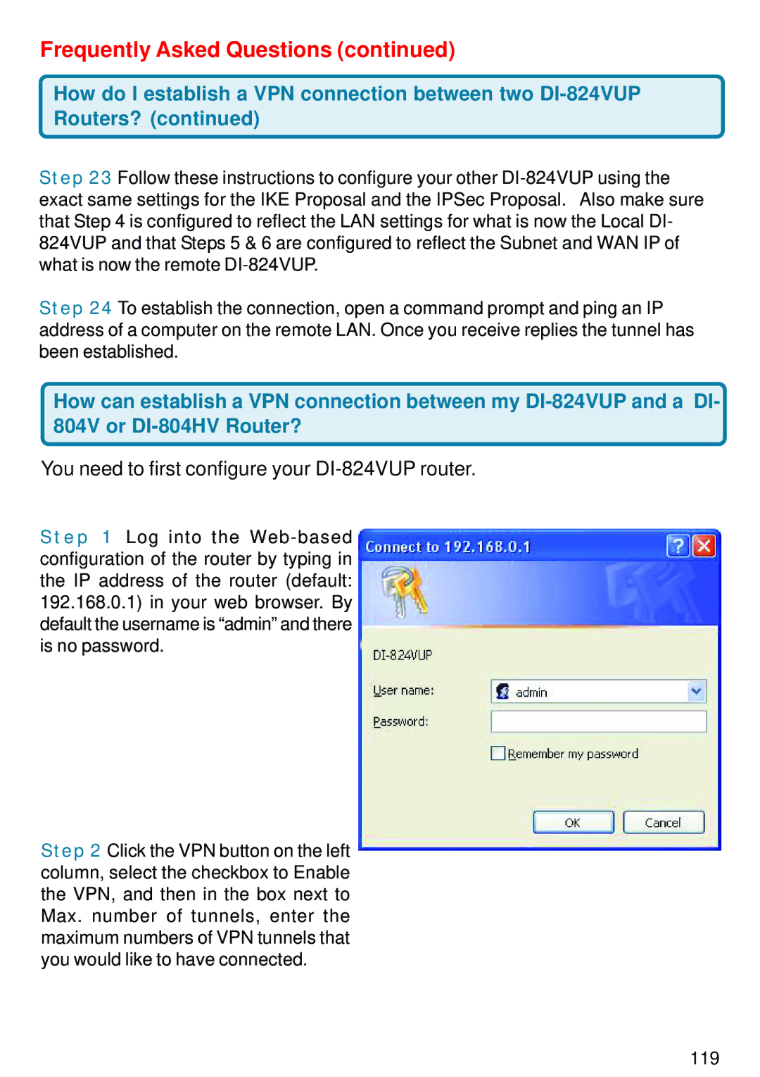 D-Link manual You need to first configure your DI-824VUP router 