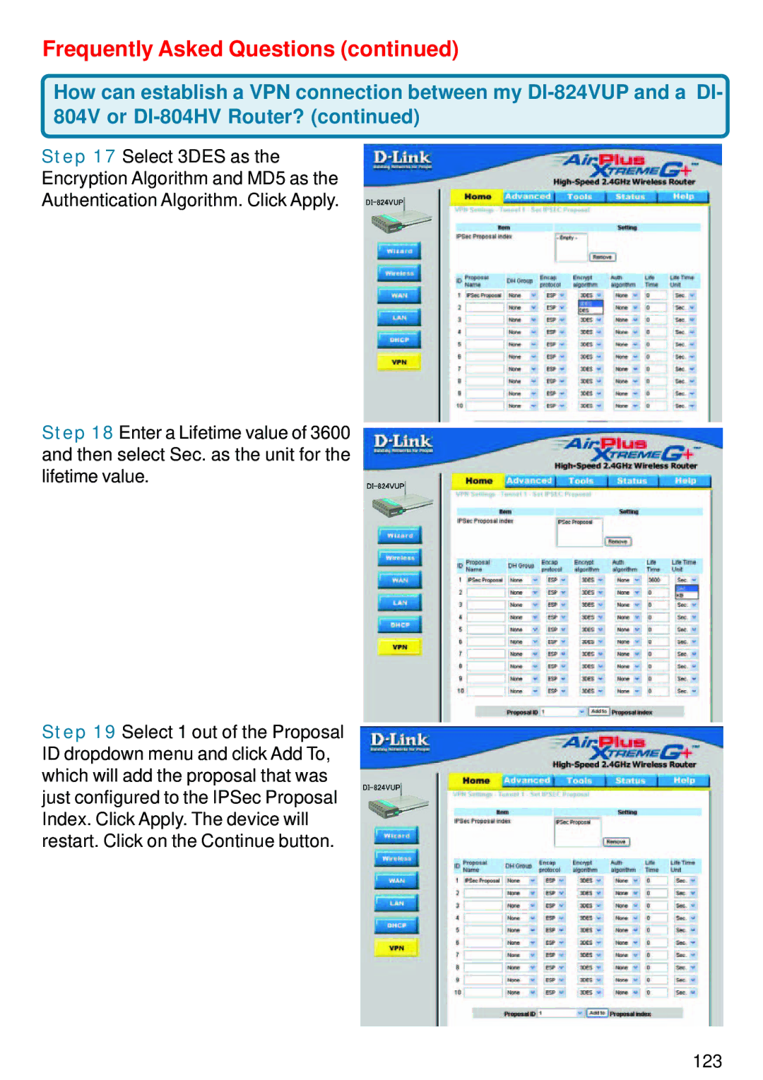 D-Link DI-824VUP manual Frequently Asked Questions 