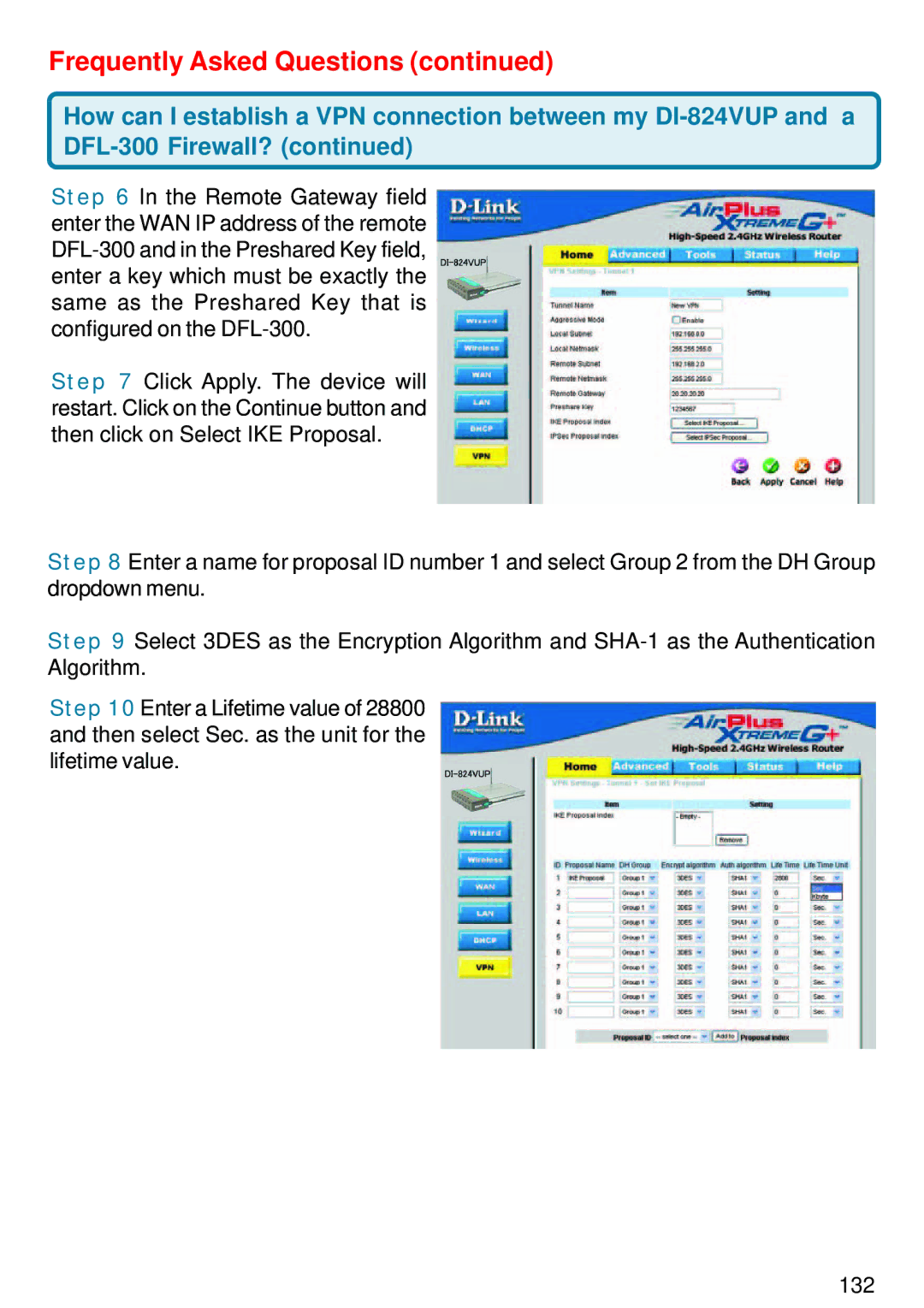 D-Link DI-824VUP manual Frequently Asked Questions 