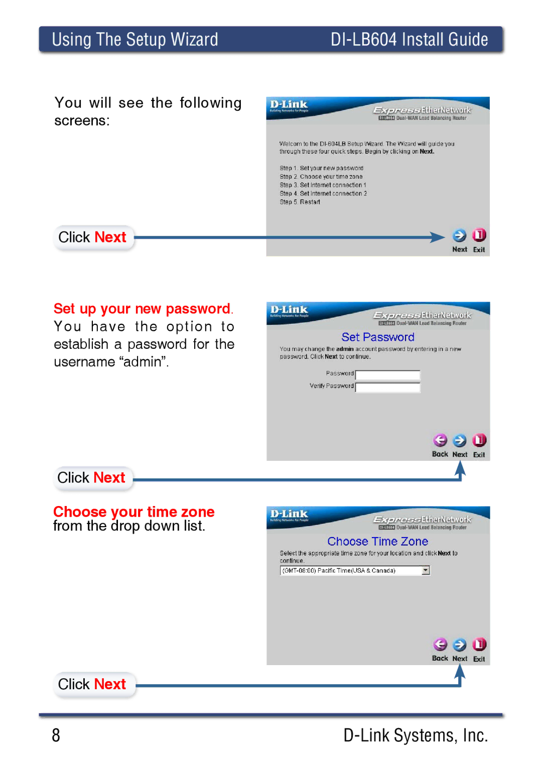 D-Link DI-LB60 manual Using The Setup Wizard 