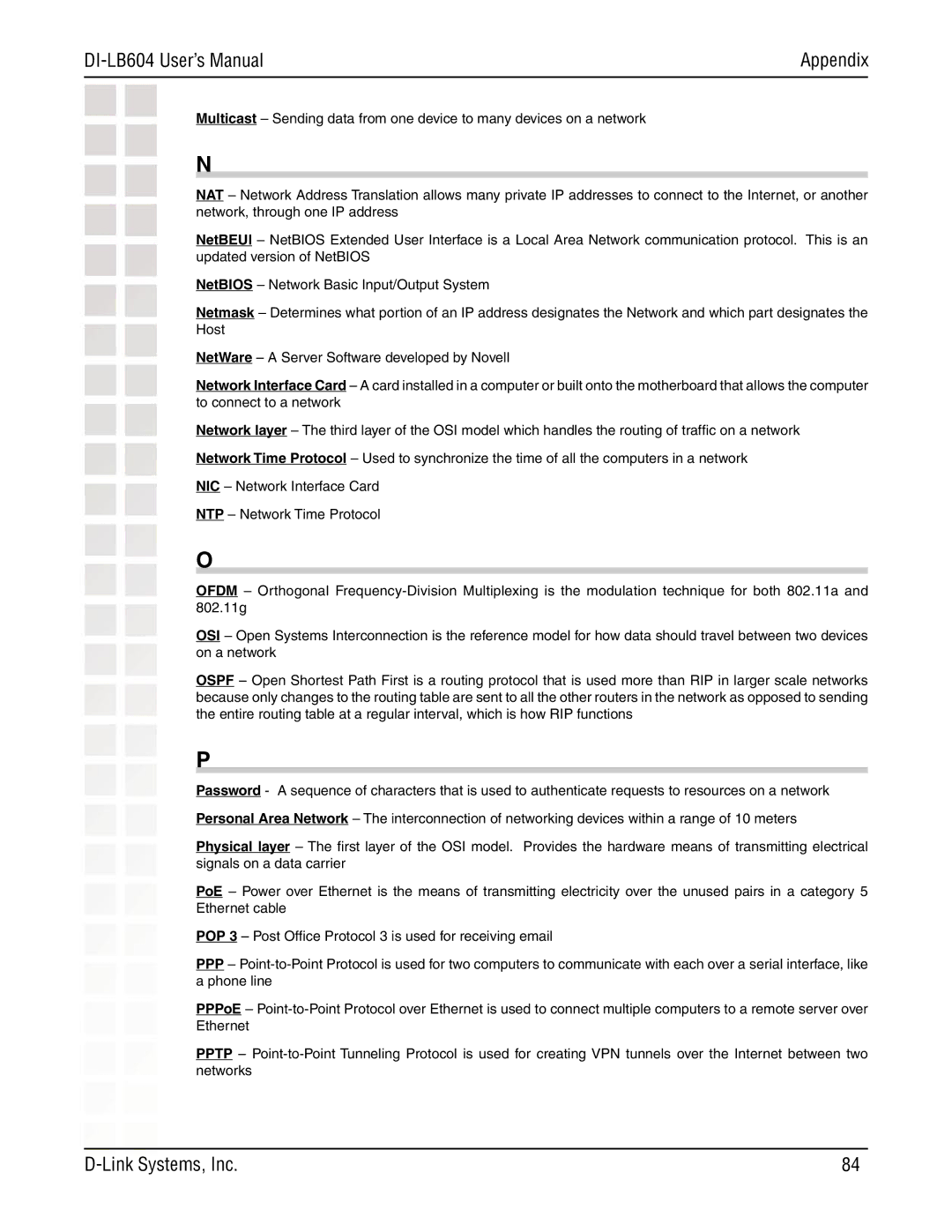 D-Link manual DI-LB604 User’s Manual 