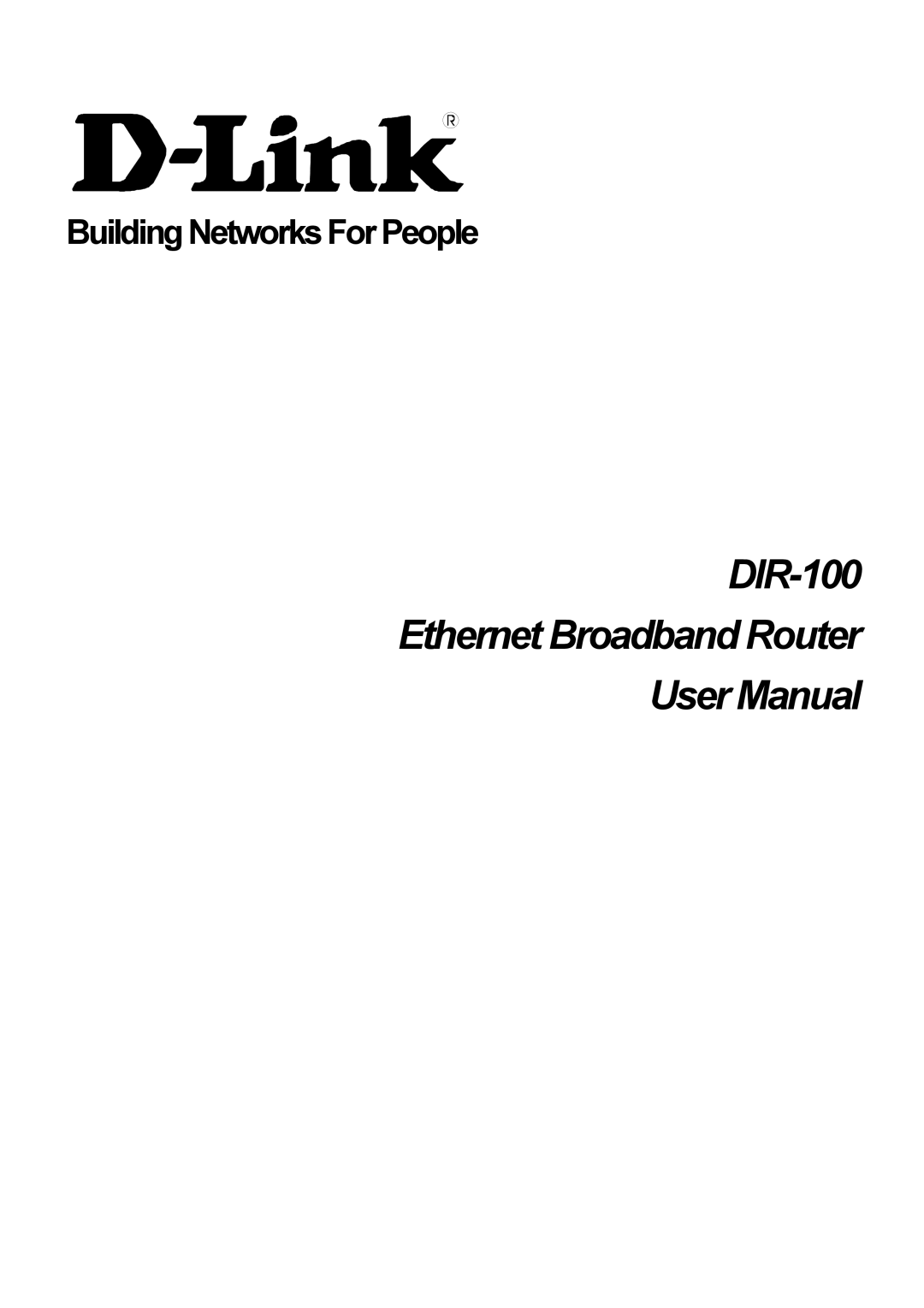 D-Link DIR-100 user manual 