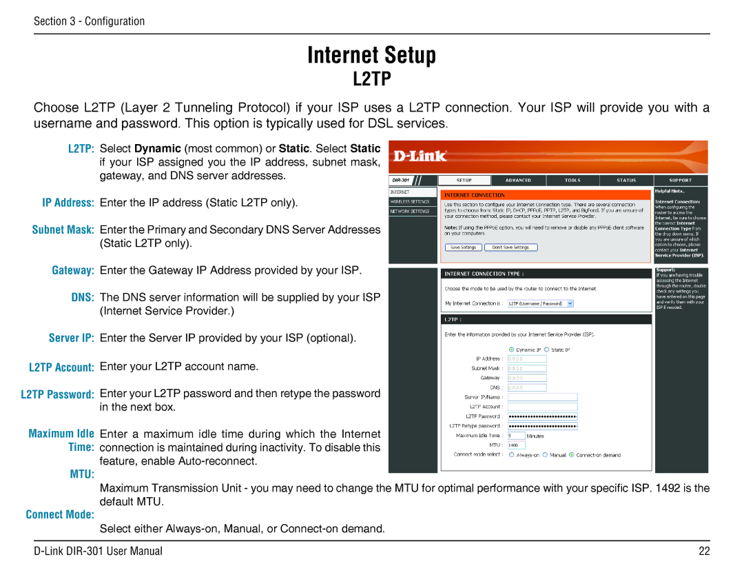 D-Link DIR-301 manual L2TP 