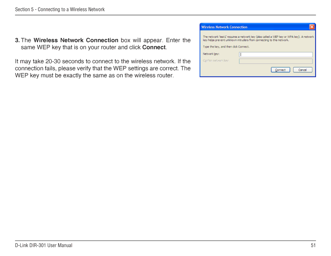 D-Link DIR-301 manual Connecting to a Wireless Network 