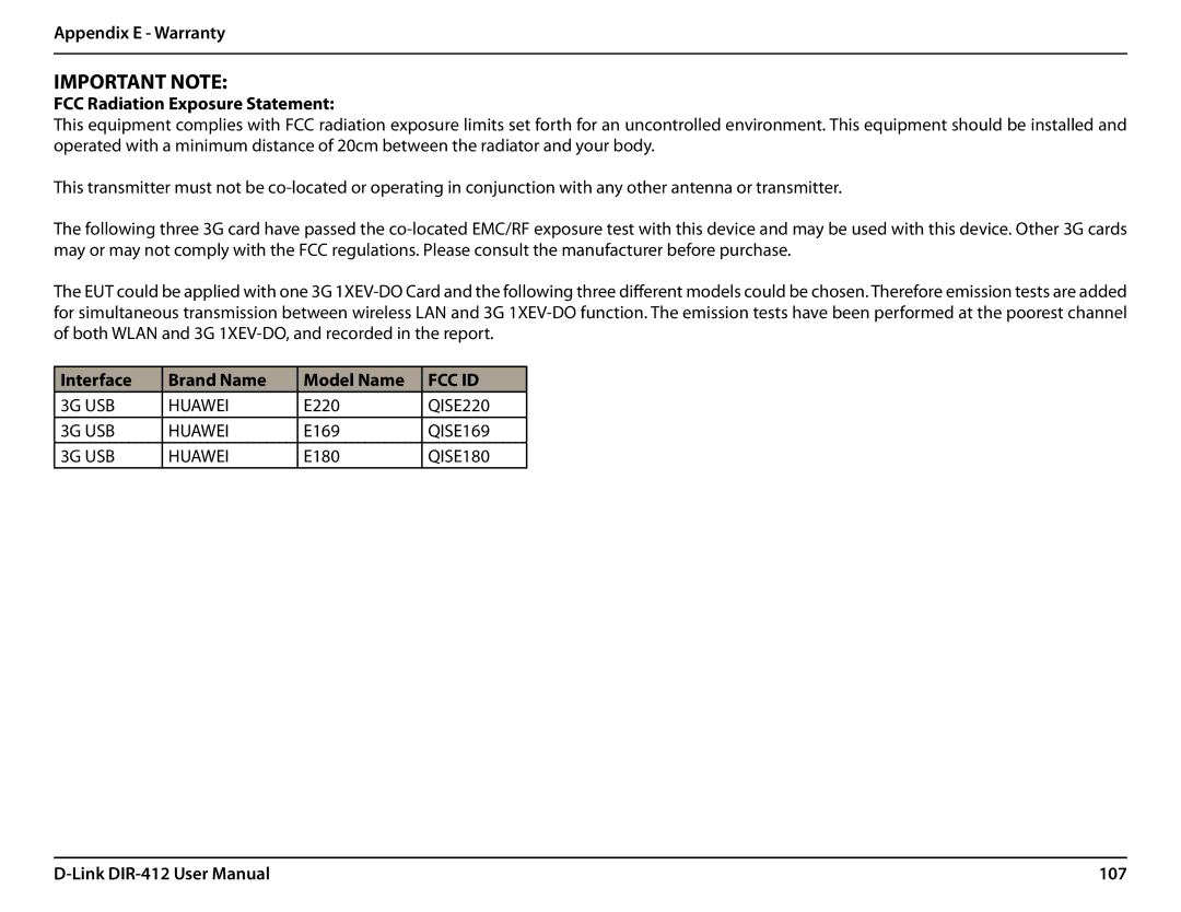 D-Link DIR-412 manual Important Note 