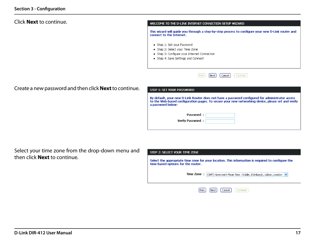 D-Link DIR-412 manual Configuration 