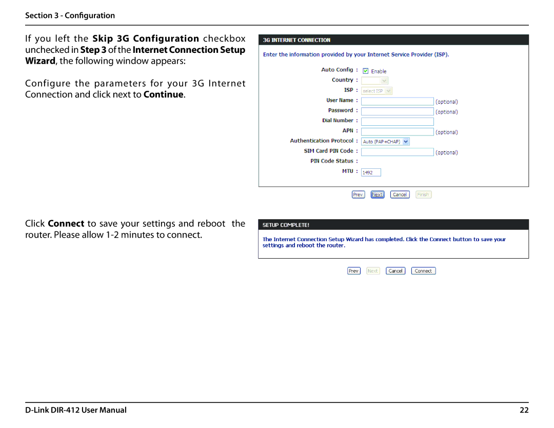 D-Link DIR-412 manual Configuration 