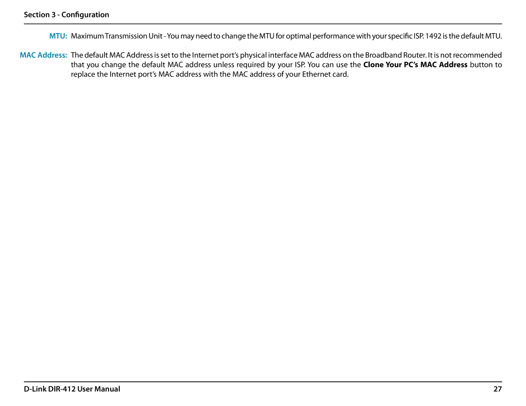 D-Link DIR-412 manual Configuration 