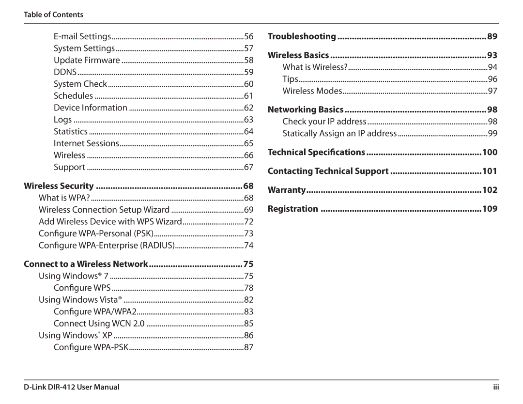 D-Link DIR-412 manual 100 