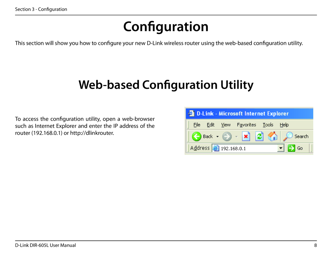 D-Link DIR-605L user manual Web-based Configuration Utility 