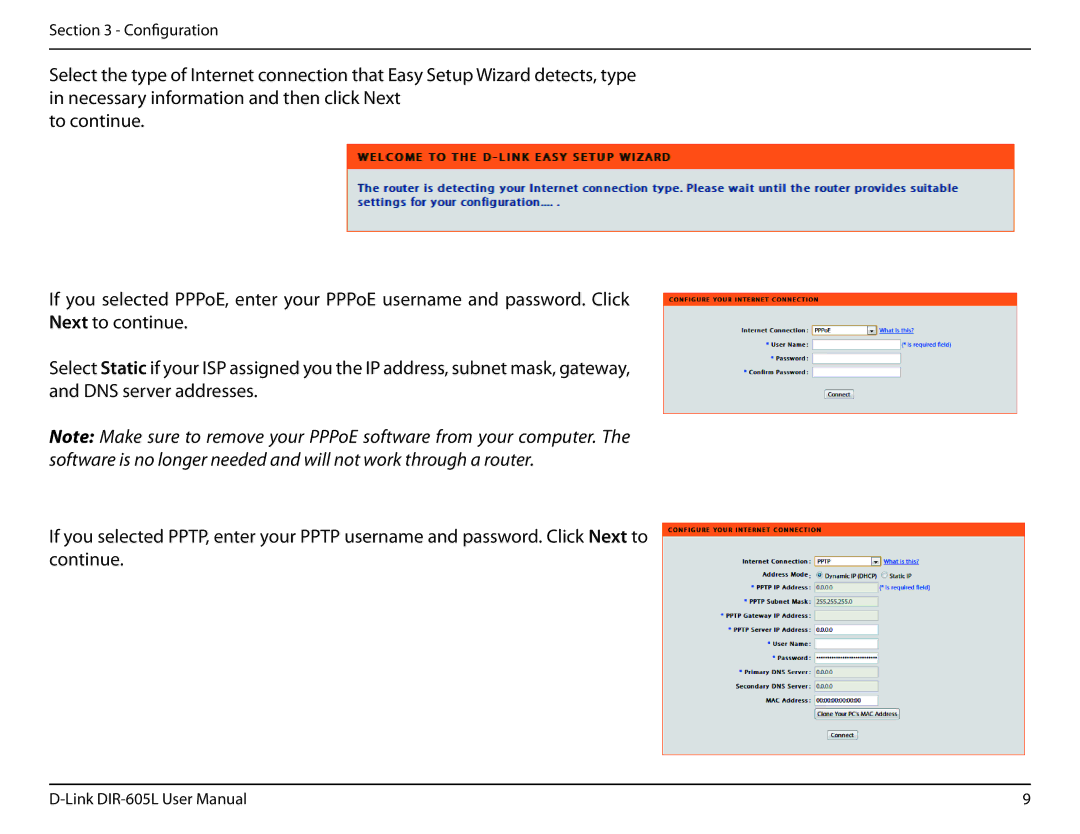 D-Link DIR-605L user manual Configuration 